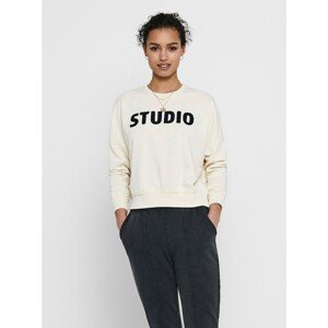 Cream sweatshirt with ONLY Edith - Women