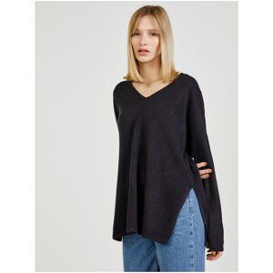 Black Sweater with Slits ONLY Amalia - Women