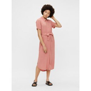 Pink Shirt Midish with Tie Pieces Cecilie - Women