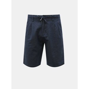 Dark Blue Linen Shorts with Pockets ONLY & SONS Leo - Mens