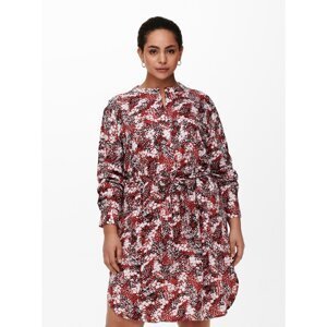 Brown Patterned Dress with Tie ONLY CARMAKOMA Bandi - Women