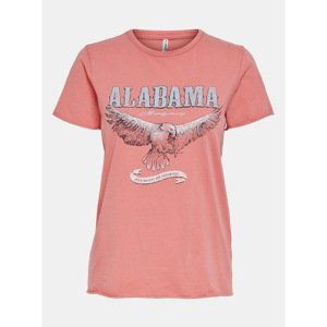 Pink T-shirt with print ONLY Lucy - Women