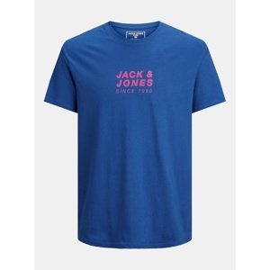 Blue T-shirt with print on the back Jack & Jones Pol - Men