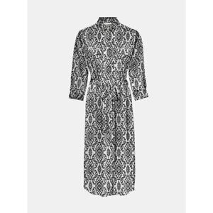 Black-cream Patterned Shirt Dress ONLY-Nova - Women