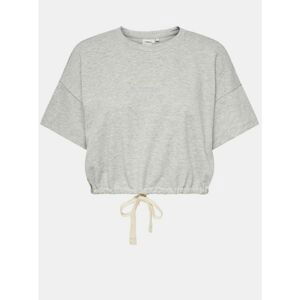Grey crop top with PRINT ONLY Issi - Women
