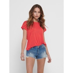 Coral T-shirt with lace detail on the back ONLY - Women