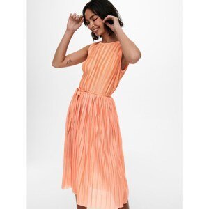 Orange Pleated Dress ONLY - Women