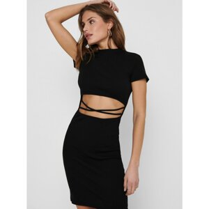 Black Dress with Cut ONLY Nessa - Women