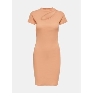 Apricot Dress with Neckline ONLY Nessa - Women