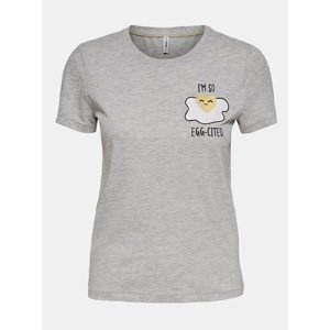 Grey T-shirt with PRINT ONLY - Women
