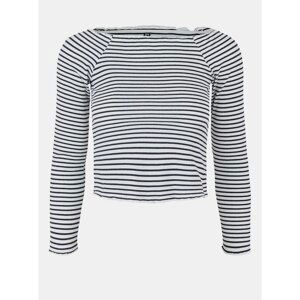 White-Blue Striped T-Shirt Pieces Alicia - Women