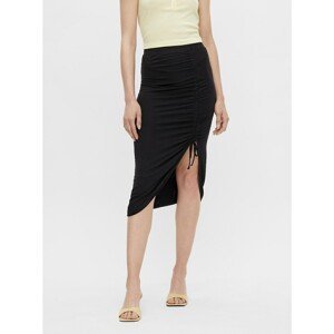 Black Sheath Skirt with Side Pull-down Pieces Neora - Women