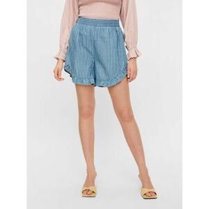 Blue Striped Loose Shorts Pieces Tiffany - Women
