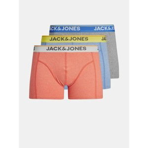 Set of three boxers in orange and blue Jack & Jones Milton - Men