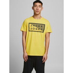 Yellow T-shirt with Print Jack & Jones Shawn - Men