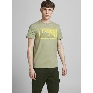 Light Green T-Shirt with Jack & Jones Shawn Print - Men