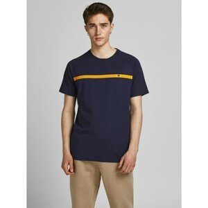 Dark Blue T-Shirt with Jack & Jones Taped Print - Men