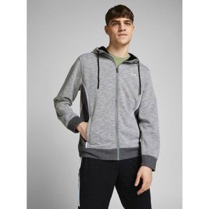 Grey Brindle Hoodie Jack & Jones Kobe - Mens