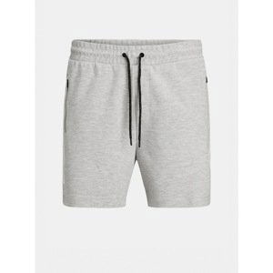 Light Grey Jack & Jones Taped Tracksuit Shorts - Mens