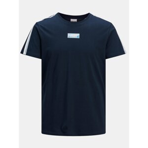 Dark Blue T-Shirt with Print Jack & Jones Flow - Men