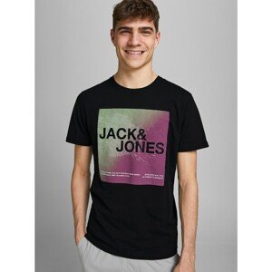 Black T-shirt with print Jack & Jones Raz - Men