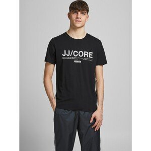 Black T-shirt with print Jack & Jones Slices - Men