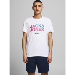 White T-shirt with print Jack & Jones Slices - Men