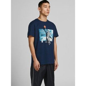 Dark Blue T-Shirt with Print Jack & Jones Legends - Men