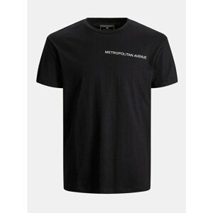 Black T-shirt with print Jack & Jones Metro - Men