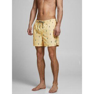 Yellow Patterned Swimwear Jack & Jones Bali - Men