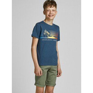 Blue Boys' T-Shirt with Jack & Jones Laguna Print - Unisex