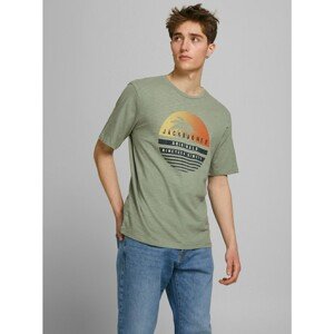 Green T-shirt with print Jack & Jones Laguna - Men