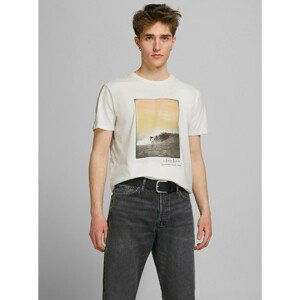 Cream T-shirt with print Jack & Jones Tahoe - Men