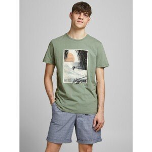 Green T-shirt with print Jack & Jones Tahoe - Men