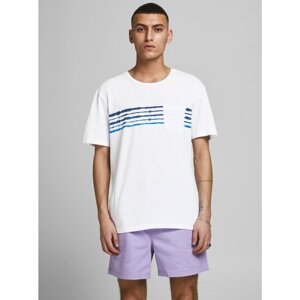 White T-shirt with print Jack & Jones Shibori - Men