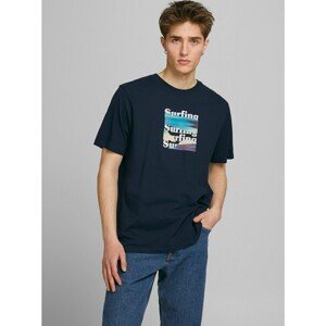 Dark blue T-shirt with print on the back Jack & Jones - Men