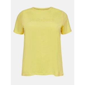 Yellow T-shirt with print ONLY CARMAKOMA Mai - Women