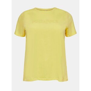 Yellow T-shirt with print ONLY CARMAKOMA Mai - Women