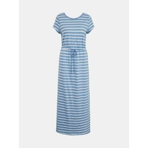 White-blue striped maxi dress with tie ONLY May - Women
