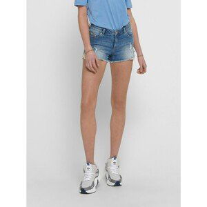 Blue Denim Shorts with Lace Details ONLY Carmen - Women