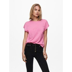 Pink T-shirt with neckline on back ONLY Ama - Women