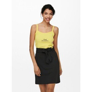 Yellow tank top with inscription ONLY Clara - Women