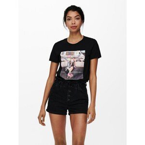 Black T-shirt with print ONLY Lana - Women