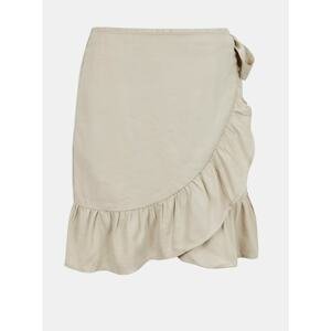 Cream Wrap Skirt with Ruffle ONLY Olivia - Women