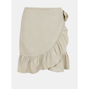 Beige wrap skirt with frills ONLY Olivia - Women