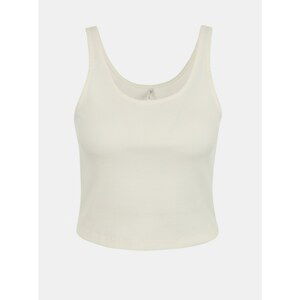 Cream Short Basic Tank Top ONLY Nessa - Women