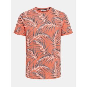 Orange Patterned T-Shirt ONLY & SONS Iason - Men