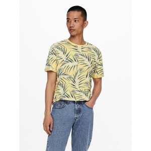 Yellow Patterned T-Shirt ONLY & SONS Iason - Men