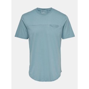 Blue T-shirt with pocket ONLY & SONS Dash - Men