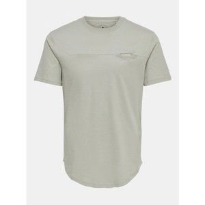 Grey T-shirt with pocket ONLY & SONS Dash - Men's